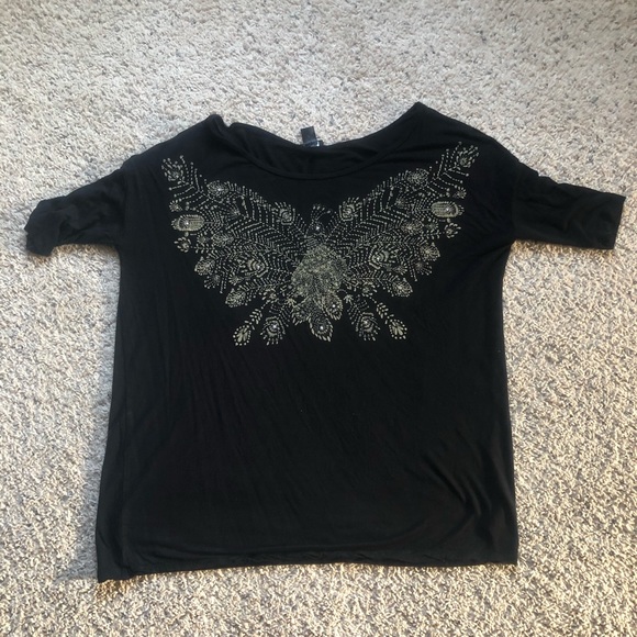 H&M black oversize t-shirt with firebird - Picture 1 of 6